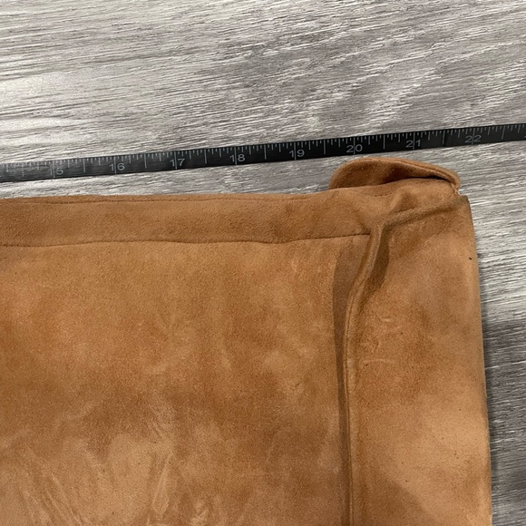 Michael Kors camel suede wedge slouchy knee boots - Picture 10 of 14